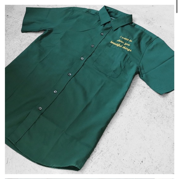 HUNGRY GHOST PRESS Beautiful Things Button Down Work Shirt- L - Picture 1 of 9